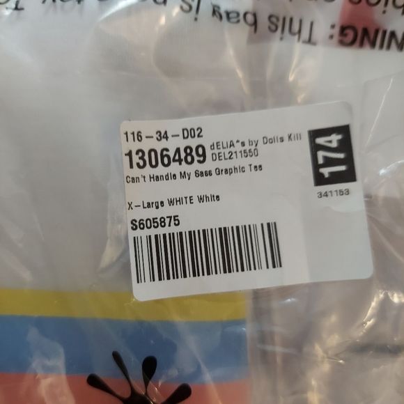 Dolls Kill Delia's Graphic Tee  NWT - Picture 6 of 6